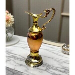 VTG Brass Dragon Handle Deco Ewer Made in England Reg. No. 929830 - 5” Tall
